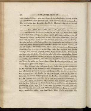 XIV. Der Archipel der niedrigen Inseln