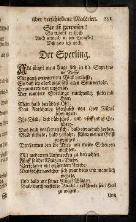 251-257, Der Sperling