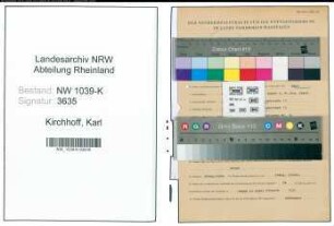 Entnazifizierung Karl Kirchhoff , geb. 26.07.1886 (Beamter)