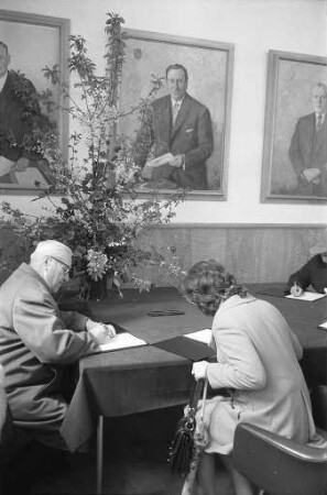 Tod von Altoberbürgermeister Günther Klotz am 7. April 1972