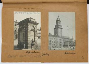 Straßenbrunnen, Göteborg. Christinenkirche, Göteborg: Ansichten (aus: Skizzen- und Fotoalbum 27)