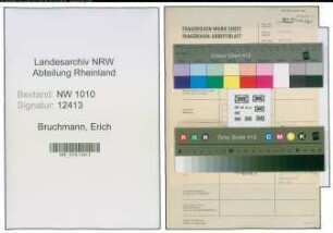 Entnazifizierung Erich Bruchmann , geb. (Polizei)
