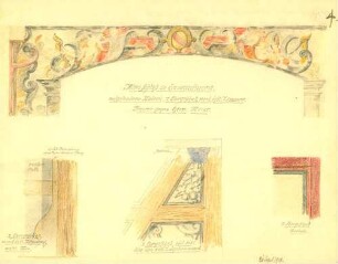 Emmendingen Altes Schloss Malereien nordöstliches Zimmer, I. Obergeschoss