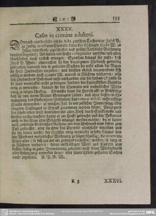 XXXV. Casus in crimine adulterii