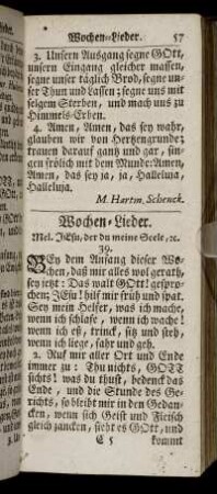 Wochen-Lieder - Weyhnacht-Lieder