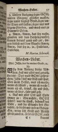 Wochen-Lieder - Weyhnacht-Lieder