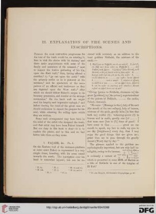 II. Explanation of the scenes and inscriptions