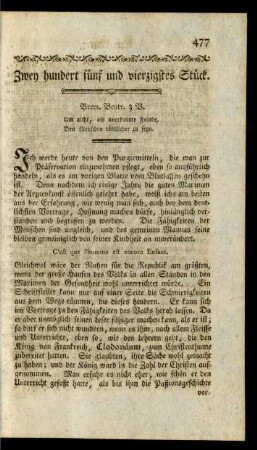 Zwey hundert fünf und vierzigstes Stück
