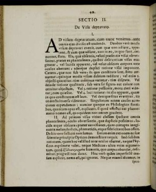 Sectio II. De Visu depravato.
