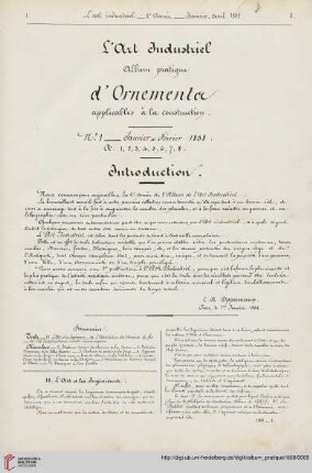 No 1 (Janvier-Février 1858)
