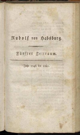 Fünfter Zeitraum. Jahr 1246 bis 1261