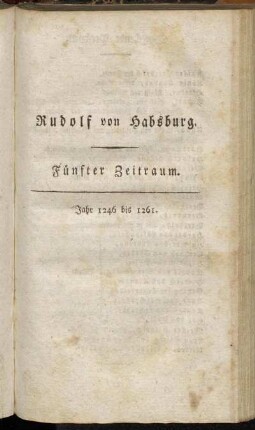 Fünfter Zeitraum. Jahr 1246 bis 1261