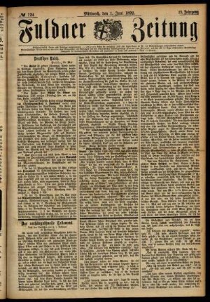 Ausgabe vom Mittwoch, den 01. Juni 1892.