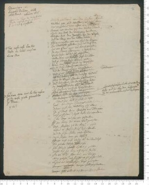 [Ohne Titel] ["Idylle. Möglichst treue Übersetzung aus der Tonga-Sprache"] [Vorstufe mit einigen Korrekturen, Übersetzungsnotizen und Quellennachweis ]