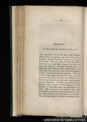 Chapter V. On the vegetable economy of the cane