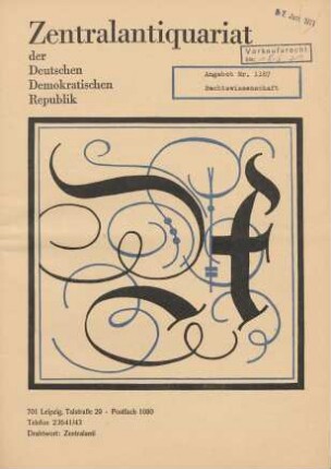 Nr. 1187: Rechtswissenschaft