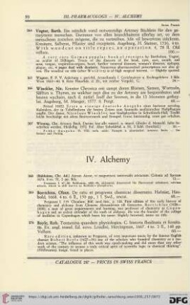 IV. Alchemy (No. 268 - 311)