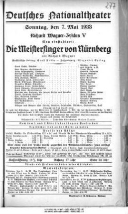 Die Meistersinger von Nürnberg