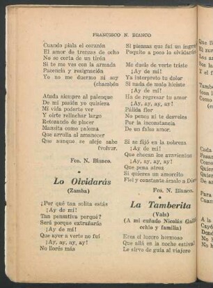 Lo Olvidarás : (Zamba)