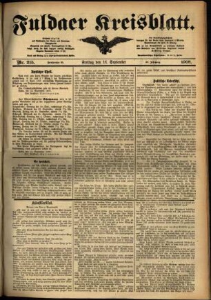 Ausgabe vom Freitag, den 18. September 1908.