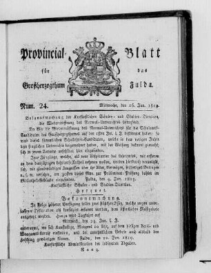 Num. 24, Ausgabe vom 16. Juni 1819