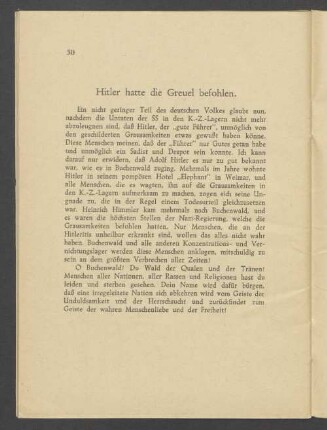 Hitler hatte die Greuel befohlen