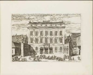 Kupferstich: Illustrissi Dni Baronis et Regii Marescali N. Tessini Palatium Holmense qua extrorsum arcem Scilicet ac Forum Spectat ...