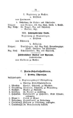 Kreis-Schulinspektoren