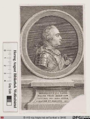Bildnis Friedrich II., Landgraf von Hessen-Kassel (reg. 1760-85)