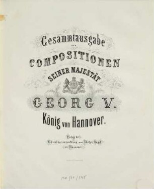 Gesamtausgabe der Compositionen. 1. Zweihändige Compositionen für Pianoforte. - 2 Bl., 84 S.