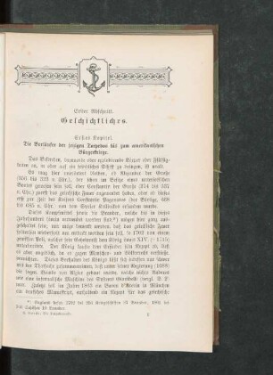 Erster Abschnitt. Geschichtliches