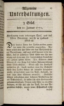 3 Stück. den 10 Januar 1770.