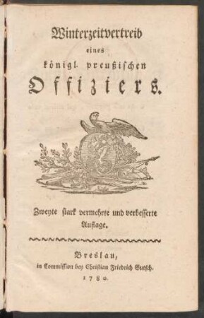 Winterzeitvertreib eines königl. preußischen Offiziers