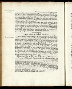 Note relative á l´article précédent.
