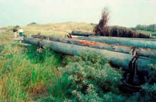 Norderney: Hochwasserschutz-Barrikaden im Lager