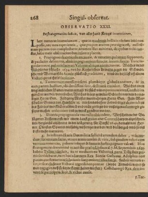 [Observatio XXXI.-XXXX.]