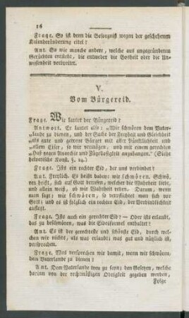 V. Vom Bürgereid