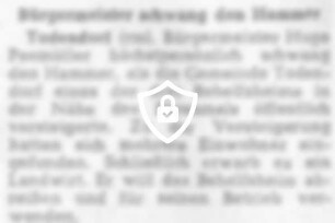 Bürgermeister schwang [Name maskiert]
