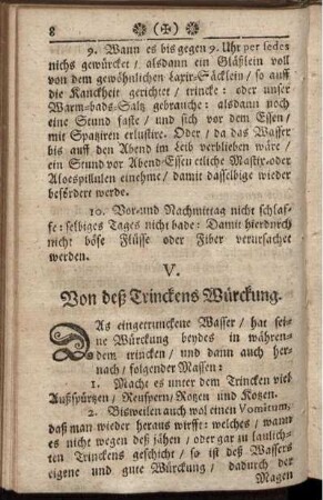 V. Von deß Trinckens Würckung