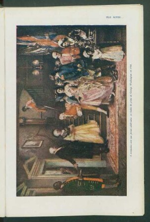 A ceremonia com que foram celebradas as bodas de prata de George Washington em 1784.