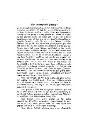 Eine interessante Umfrage
