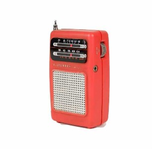 Rotes Taschenradio "Telefunken mini Partner"