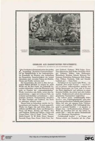 Gemälde aus Darmstädter Privatbesitz: (Ausstellung am Rheintor: Juni bis September 1920)