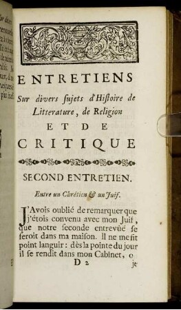 Second entretien.
