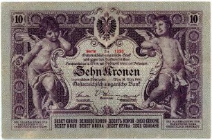 Geldschein, 10 Kronen, 31.3.1900