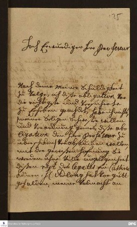 Brief von Rosina Isabella von Wurmbrandt an August Hermann Francke.