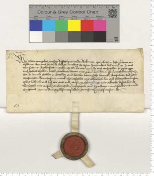 Bischof Johann von Verden quittiert über den Empfang der restlichen 300 Mark Lübisch aus der städtischen Schuld von 3000 Mark. Damit ist von der Stadt die gesamte Summe zurückgezahlt.