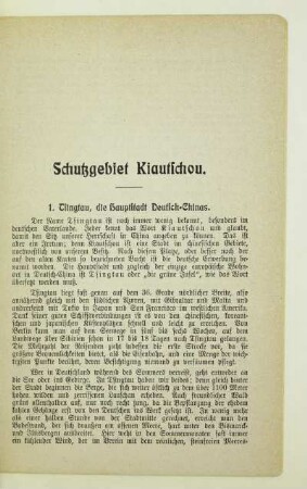 Schutzgebiet Kiautschou
