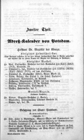 Hofstaat Sr. Majestät des Königs