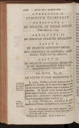 Svbsectio II. Ivdicivm Criminale.